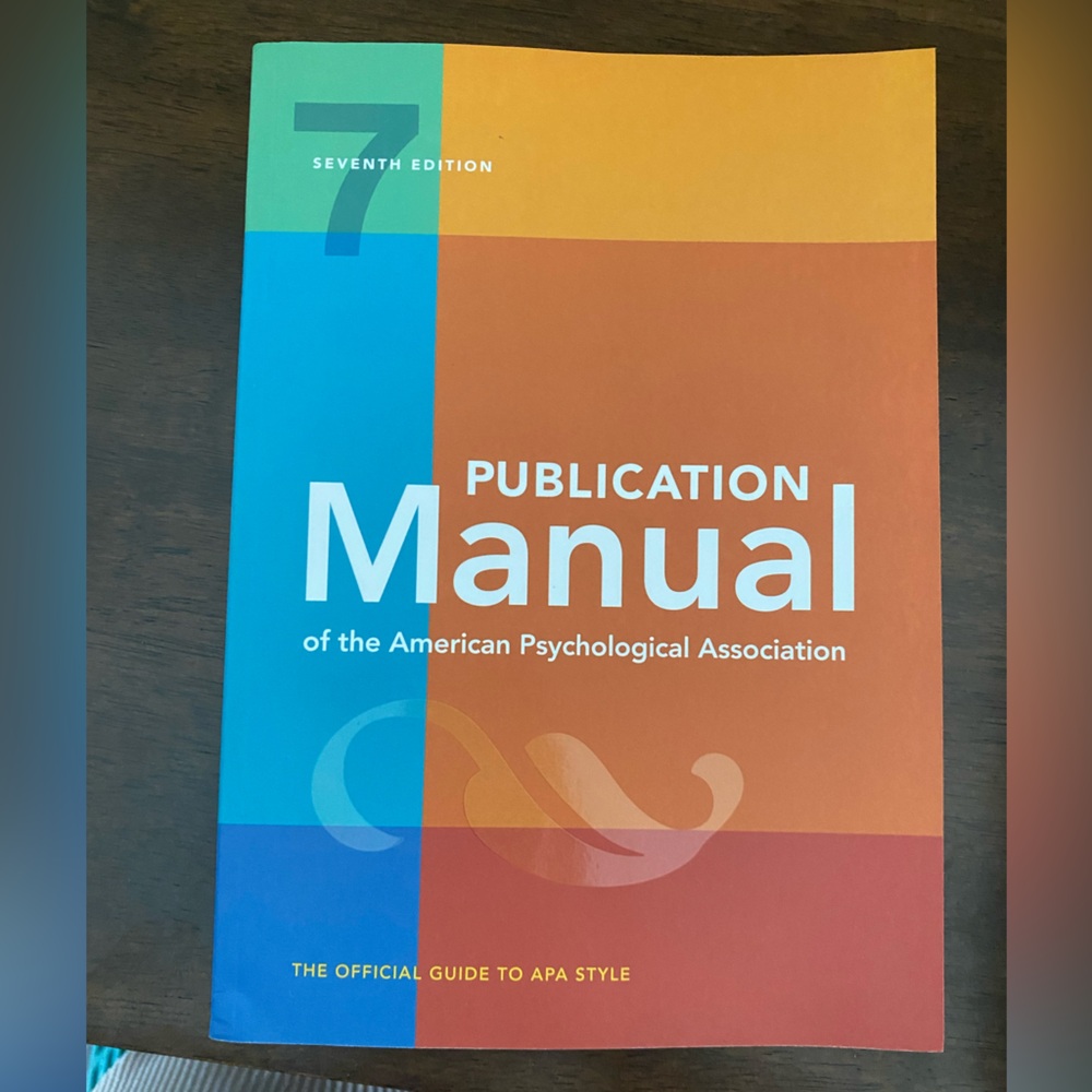 APA Publication Manual Seventh Edition